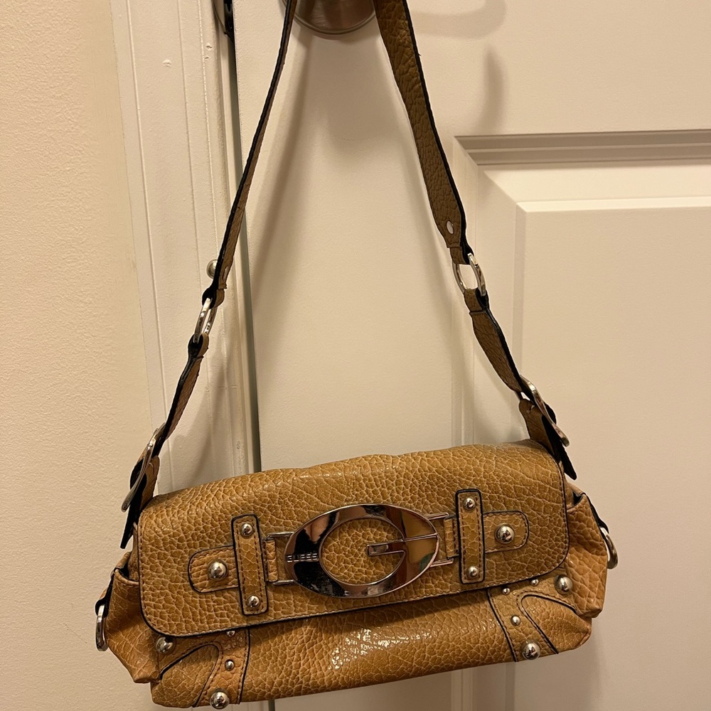Guess croc embossed shoulder bag